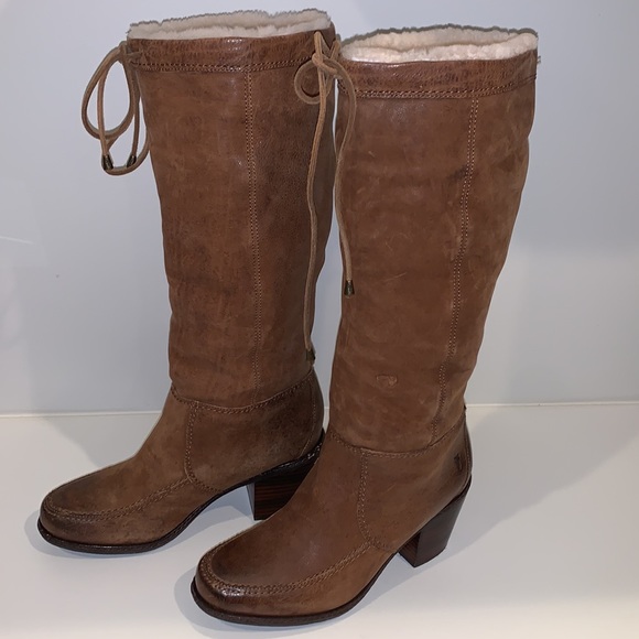 Frye Sherpa Distressed Leather Boots - Picture 3 of 16
